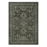 Garvee Vintage Green Oriental Area Rug – Washable Non-Slip Low Pile Carpet – Soft Distressed Floral Accent Floor Mat for Living Room, Bedroom, Dining Room – Collapsible, Mark Resistant Home Decor – Size: 10x13ft (305x396cm)