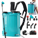 Garvee Battery Powered Backpack Sprayer 3.17 Gallon Adjustable 0-65 PSI Electric Pressure 18V Rechargeable Battery 5 Nozzles Wide Mouth Lid Ergonomic Straps for Gardening and Lawn Care