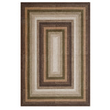 Garvee Washable Braided Area Rug 9x12ft – Modern Non-Slip Low Pile Carpet for Living Room, Bedroom, Dining Room – Soft, mark Resistant, Rustic Farmhouse Decor – Brownish-Green, USA - Red And Black Colors