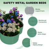 Garvee 2-Pack Flower-Shaped Galvanized Raised Garden Beds - 4x4x1ft Metal Planter Boxes with Open Base - Rust-Resistant, Deep Root Growth - Easy Assembly, Outdoor Gardening for Herbs, Vegetables, Flowers - Green
