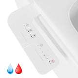Garvee Non-Electric Bidet Attachment for Toilet, Dual Nozzle, Warm & Cold Water, Adjustable Temp & Pressure, Self-Cleaning, Side Control, Easy Install - Color: EB011B02 - Handle: White - Market: US/Canada/Mexico