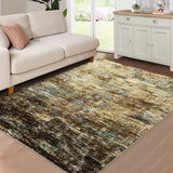Garvee Modern Abstract Area Rug – Extra Large, Washable, Soft Low Pile, Non-Slip, Mark Resistant Carpet for Living Room, Bedroom, or Dining Room – Contemporary Accent – Brown, 10x13ft (305x396cm), USA - Brown