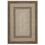 Garvee Washable Braided Print Area Rug – Non-Slip, Low Pile, Mark Resistant, Collapsible Carpet – Modern Boho Accent for Living Room, Bedroom, Office, Farmhouse – Natural Color, 5x7ft (152x213cm), USA - Natural Color
