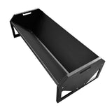 Garvee Heavy Duty 22 Gallon Livestock Feeder Trough - 45.13" Steel Hay & Feed Bin - Durable, Easy to Clean Stable Equipment for Horses, Cattle, Sheep, Goats, Alpacas - Black - Black