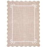 Garvee Machine Washable Scalloped Bow Area Rug - Low-Pile Soft, Non-Slip Rubber Backing, Mark-Resistant, Non-Shedding, Collapsible - Camel - 5x7 ft (152x213 cm) - USA - Camel