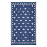 Garvee Reversible Outdoor Rug 8x10ft – Waterproof Plastic Straw Patio Mat, Collapsible, Easy Care, Geometric Edge, Portable Carpet for Deck, Garden, Balcony, RV, Camping, Beach, Picnic – Navy/White, USA - Red Peach Orange / White