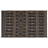 Garvee Reversible Waterproof Outdoor Rug – Large Plastic Woven Patio Carpet – UV Resistant, Collapsible, Portable with Carry Bag & Stakes – Elegant Black Brown – Ideal for Patio, Deck, Backyard, Camping, RV, Picnic – Size: 9x12ft (270x366cm) - System Default_2