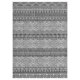 Garvee Super Soft Modern Boho Area Rug – Soft Faux Wool, Geometric Design, Non-Slip, Machine Washable Carpet for Living Room, Bedroom, Dining Room – Large Indoor Floor Mat – Black Tone, 8x10ft (244x305cm), USA