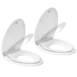 Garvee Soft Close Commercial Toilet Seat with Built-In Toddler Potty, Magnetic Kids Seat, Non-Slip, Easy Clean, Fits Adults & Children, White, 2 Pack – Ideal for Family or Business Restrooms – System default_11 - White