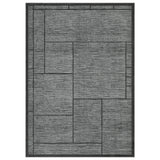 Garvee Washable Geometric Area Rug – Soft Low Pile, Non-Slip, Mark Resistant Carpet for Living Room, Bedroom, Dining Room, Office – Modern Minimalist Indoor Throw, Large 9x12ft, Dark Gray, USA