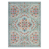 Garvee Modern Washable Floral Area Rug – Non-Slip, Low Pile, Soft, Mark Resistant, Collapsible, Non-Shedding Carpet for Living Room, Bedroom, Nursery, Dining – Grey Green, 5x7ft, Made in USA