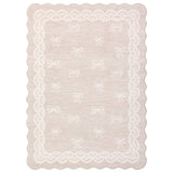 Garvee Washable Scalloped Area Rug for Living Room – Non-Slip, mark Resistant, Easy to Clean, Soft Low Pile, Cute Floor Cover for Bedroom, Girls Room, Nursery, Dining Room – Beige – 9x12ft (274x366cm) - Purple