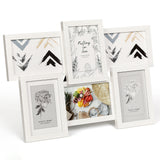 Garvee Modern 4x6 Picture Frame Set – Collage Wall Decor with Glass Front – Perfect for Family Photos, Weddings, or Artwork – Set of 6 Photo Frames – White Color - White
