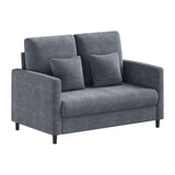 Garvee Loveseat Sofa, 51" Love Seat, Comfy Teddy Small Loveseat for Small Spaces, Tool-Free Setup Sofa Couch for Bedroom, All-Wood Couches for Living Room, Grey