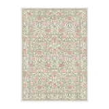 Garvee Vintage Floral Boho Washable Area Rug - Low Pile, mark-Resistant, Non-Slip TPE Backing Indoor Carpet for Living Room Bedroom Nursery Dining Room - 8x10 ft, Beige (Rice Powder), USA - Beige & Pink