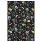Garvee Ultra-Soft Modern Washable Area Rug – Floral Low Pile, Non-Slip, Spot Resistant, Collapsible Carpet – Accent Rug for Living Room, Bedroom, Nursery, Office – Black – 8x10ft (244x305cm) - Green