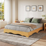 Garvee Queen Wood Platform Bed Frame with Sturdy Slat Support, Noise-Free Design, Reinforced Metal Beam, Easy Assembly, Low Profile for Modern Bedrooms