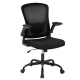 Garvee Ergonomic Mesh Office Chair with Adjustable Lumbar Support – High-Back Swivel Computer Desk Chair – Turnover-Up Armrests – Rolling Executive Seat – Home Office, Study, or Gaming – Black Frame Black Net - Black Mesh