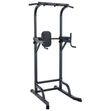 Garvee Multi-Function Power Tower Pull Up & Dip Station - 10-Level Adjustable Height - Heavy Duty 440 lbs Capacity - Space-Saving Freestanding Strength Training Equipment for Full Body Home Gym Workouts - Black