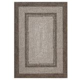 Garvee Machine Washable Braided Print Area Rug – Low Pile, Non-Slip, Mark Resistant Carpet – Soft Collapsible Boho Floor Cover for Living Room, Bedroom, Dining Room, Office – Camel, 6x9ft (183x274cm), USA - Natural Color