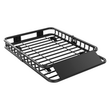 Garvee Heavy Duty Global Roof Rack Basket Cargo Carrier – 46" x 36" x 4.5" – 200 lbs Capacity, Car Top Luggage Holder with Extension for SUVs, Trucks, Vehicles – Two-Piece Design - Rack