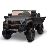 Garvee Ride P Series 24V Kids Electric Ride-On Car w/Parent Remote Control, 4WD/2WD Switch, Bluetooth Music, LED Lights & Shovel – 2-Seater Off-Road Toy for Over 3 Years, ASTM/CPSIA Certified - Black